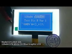 2.15 ইঞ্চি 128x64 গ্রাফিক এলসিডি স্ক্রিন STN হোয়াইট অন ব্লু 34PIN সোল্ডারিং FPC