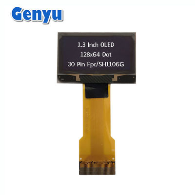 ভালো দাম সাদা অক্ষর OLED প্রদর্শন 1.3 ইঞ্চি 128x64 ডট SH1106 30PIN FPC সংযোগকারী অনলাইন